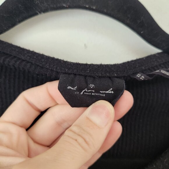 BUNDLE (2) Urban Outfitters Out From Under Cozy Thermal Shirts Black White XS - Picture 13 of 16